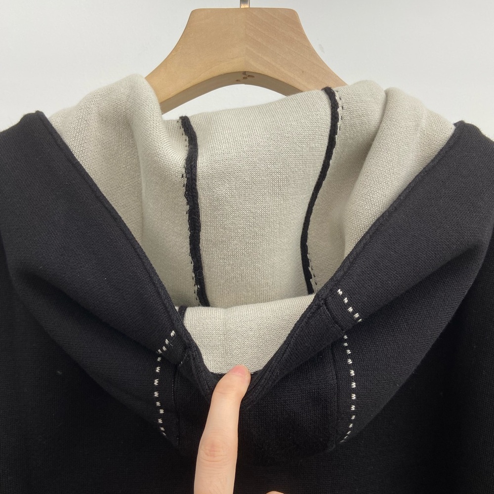 Louis Vuitton Black Hoodie Jacket with Cream Lined Hood - Picture 10 of 10